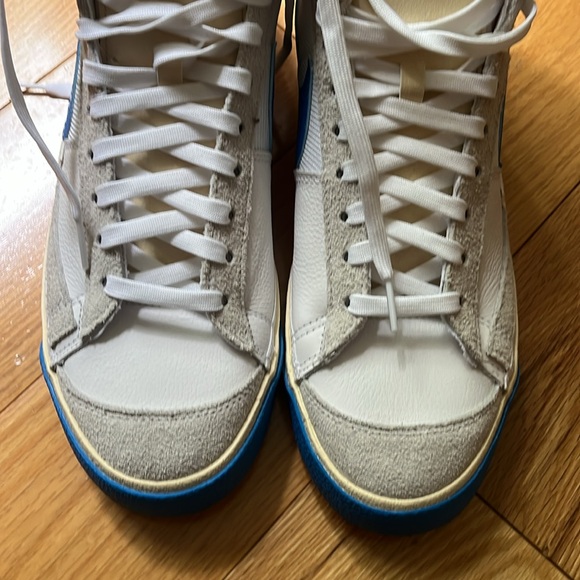 NEW Nike Blazer Mid Pro Club DQ7673-102 Men's White/Beach/Blue Sneaker Shoes 13 - Picture 14 of 14